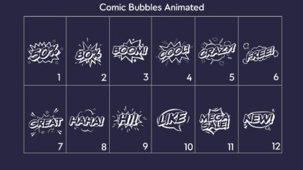 Comic Bubbles Animated Stickers - Yalla Studio