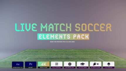 Live Match Soccer Pack | MOGRT for Premiere Pro files included
