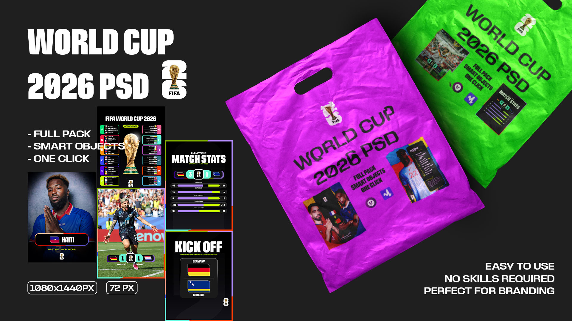 Preview PSD World Cup 2026 PSD - Social Medias Pack - Image 1